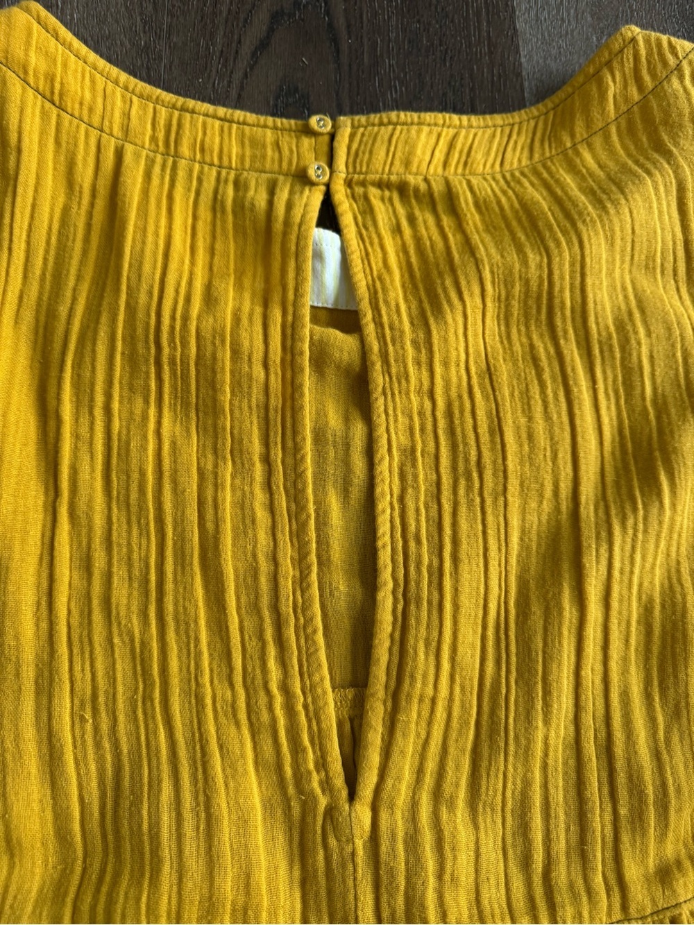 Free People Mustard Tiered Gauze Top - Picture 8 of 10